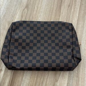 Checkered Brown and Black Clutch